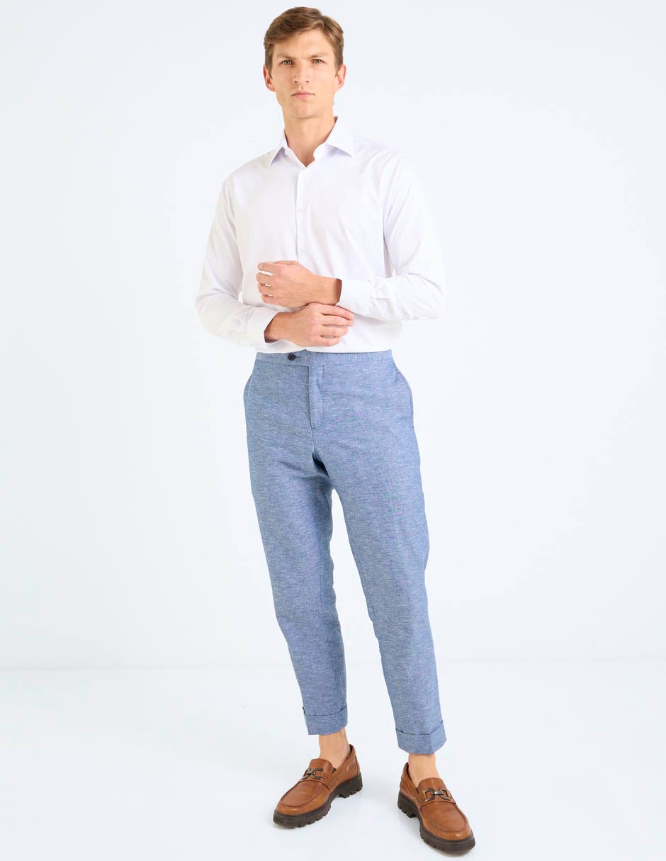 Camisa formal de bambú manga larga para hombre 8