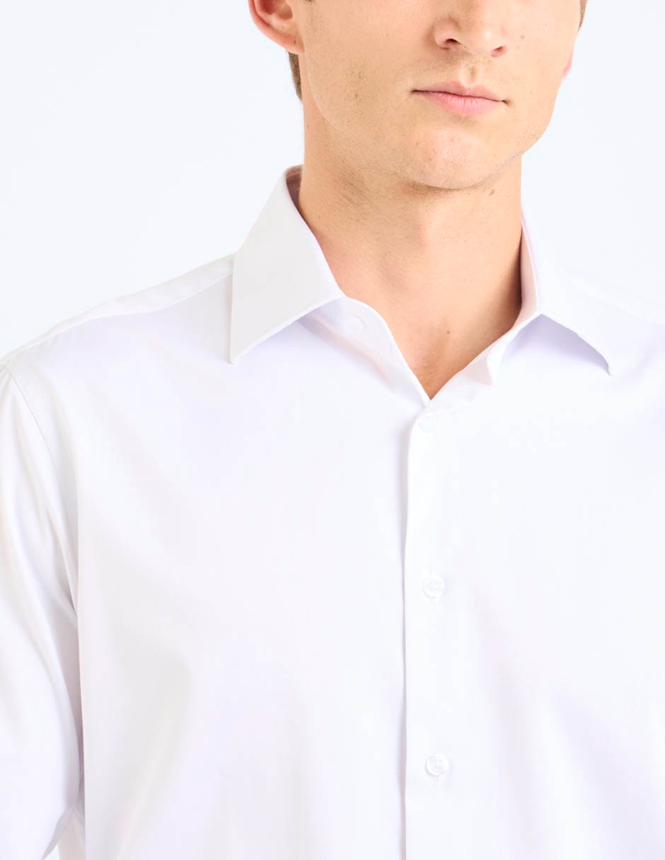 Camisa formal de bambú manga larga para hombre 9