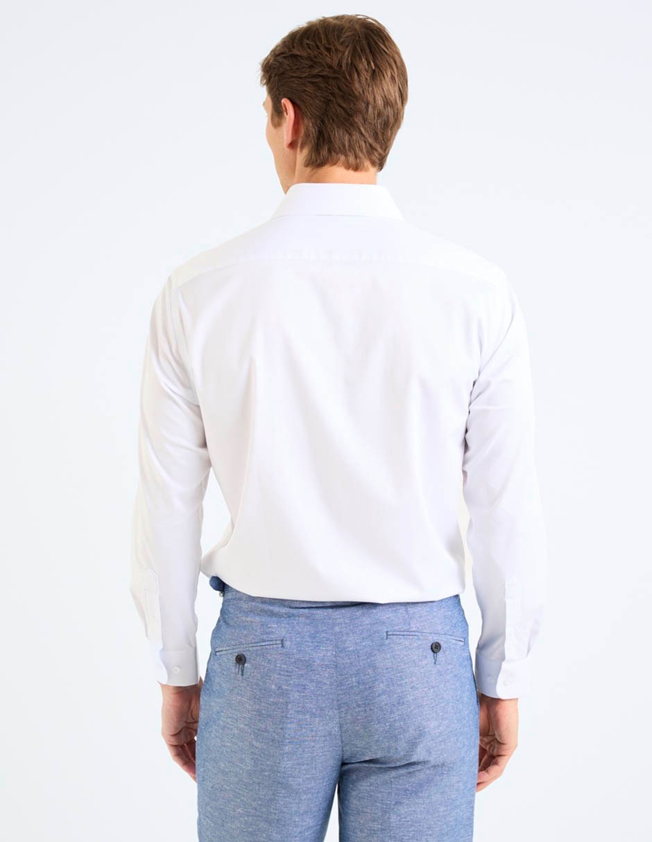 Camisa formal de bambú manga larga para hombre 11