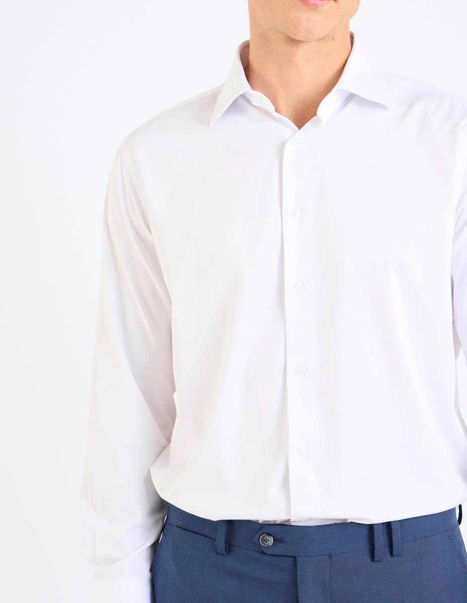 Camisa formal de bambú manga larga para hombre 10