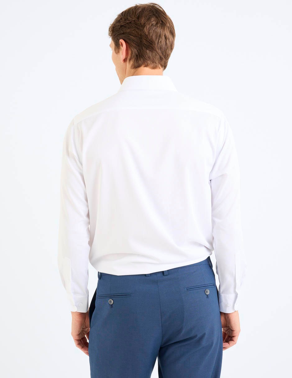 Camisa formal de bambú manga larga para hombre 11