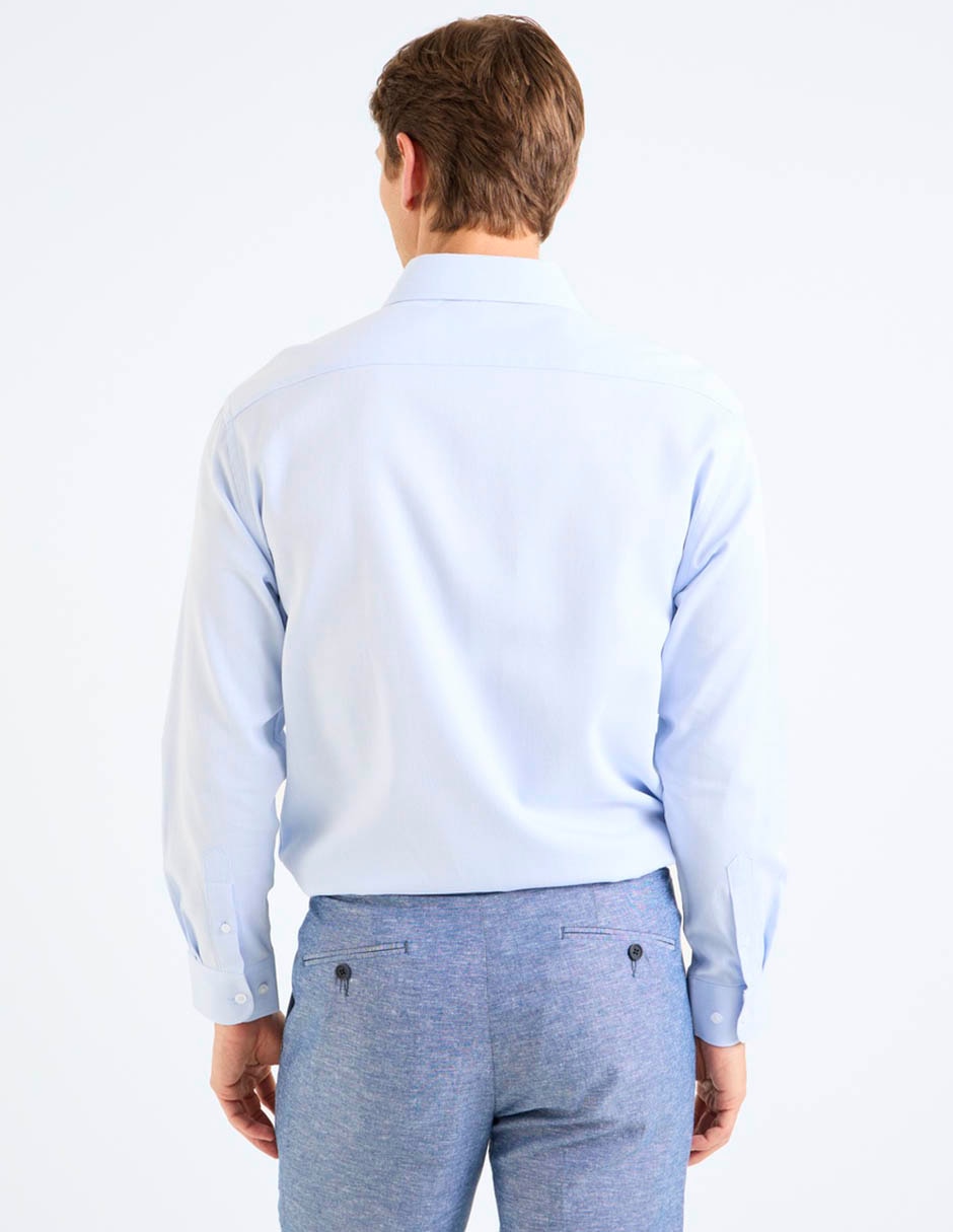 Camisa formal de bambú manga larga para hombre 11