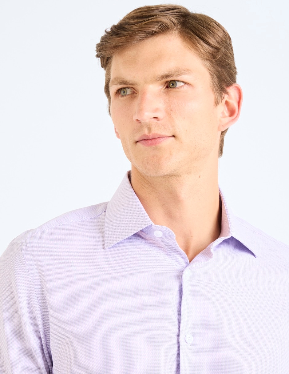 Camisa formal de algodón manga larga para hombre 3