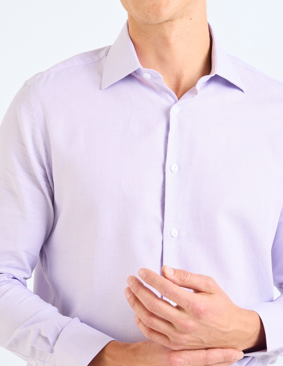 Camisa formal de algodón manga larga para hombre 2