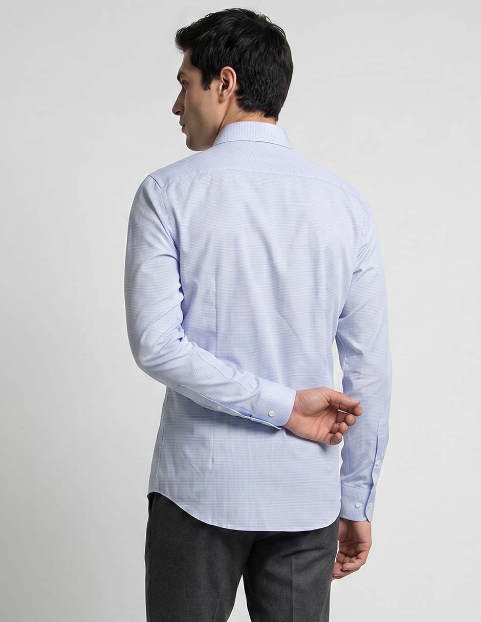 Camisa de vestir Zanetti de algodón manga larga para hombre