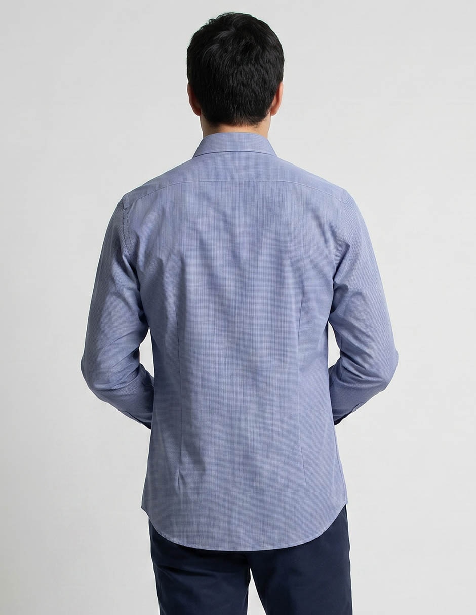 Camisa/Sobrecamisa Formal Zanetti De Algodón Manga Larga Para Hombre
