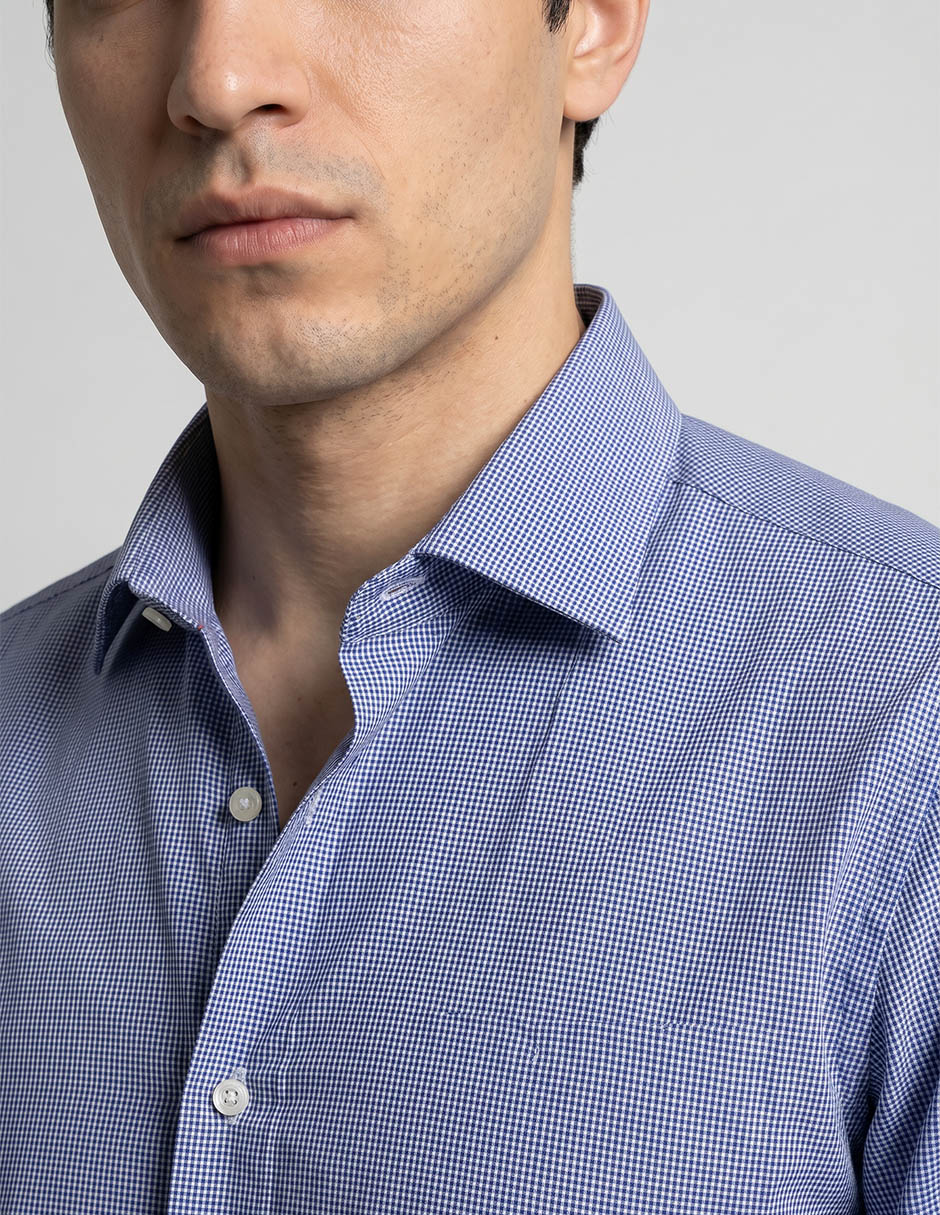 Camisa/Sobrecamisa Formal Zanetti De Algodón Manga Larga Para Hombre