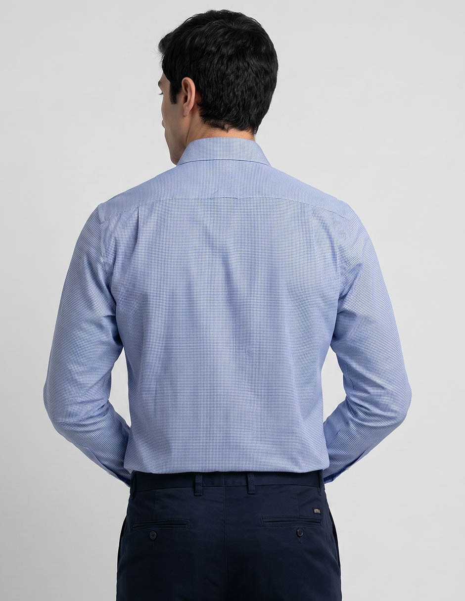Camisa/Sobrecamisa Formal Zanetti De Algodón Manga Larga Para Hombre