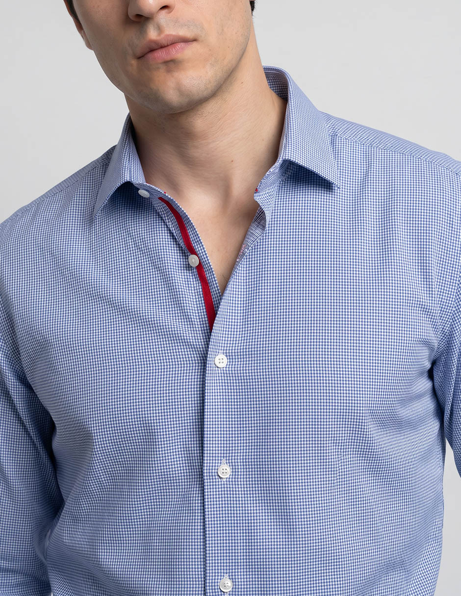 Camisa/Sobrecamisa Formal Zanetti De Algodón Manga Larga Para Hombre
