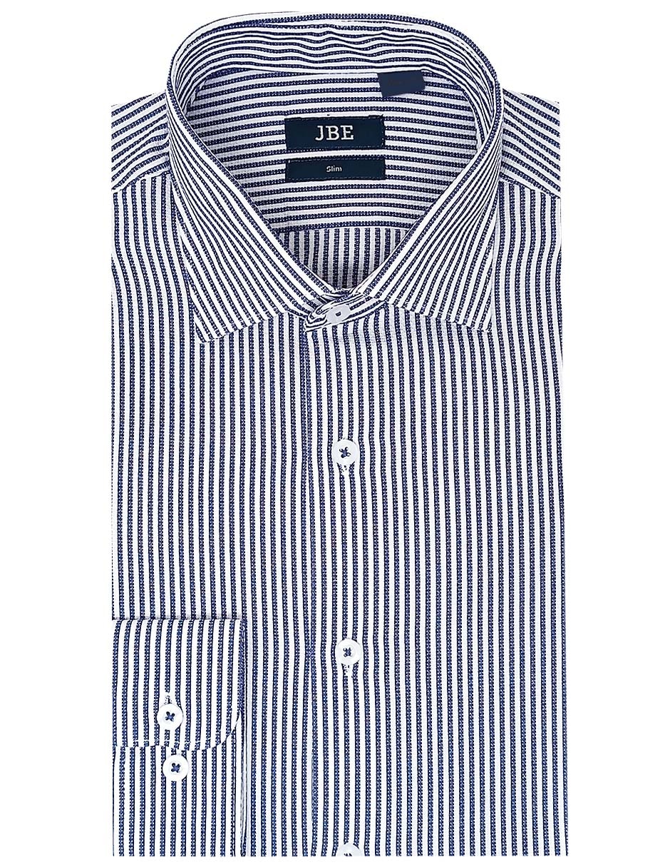 Camisa formal de algodón manga larga para hombre