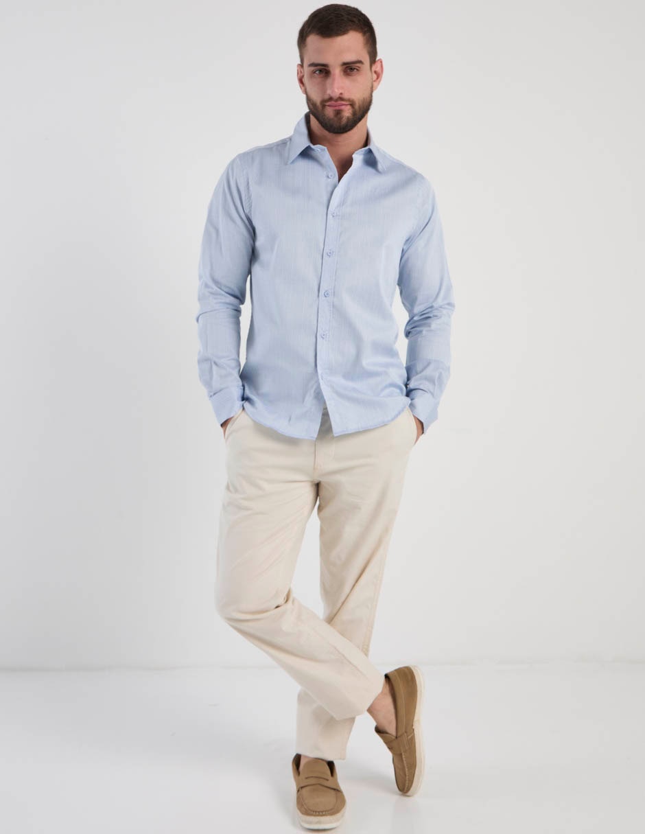Camisa de vestir manga larga para hombre