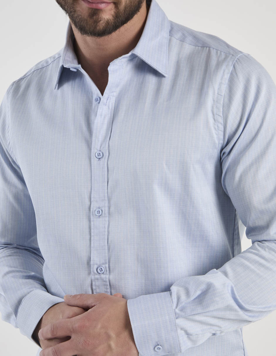 Camisa de vestir manga larga para hombre