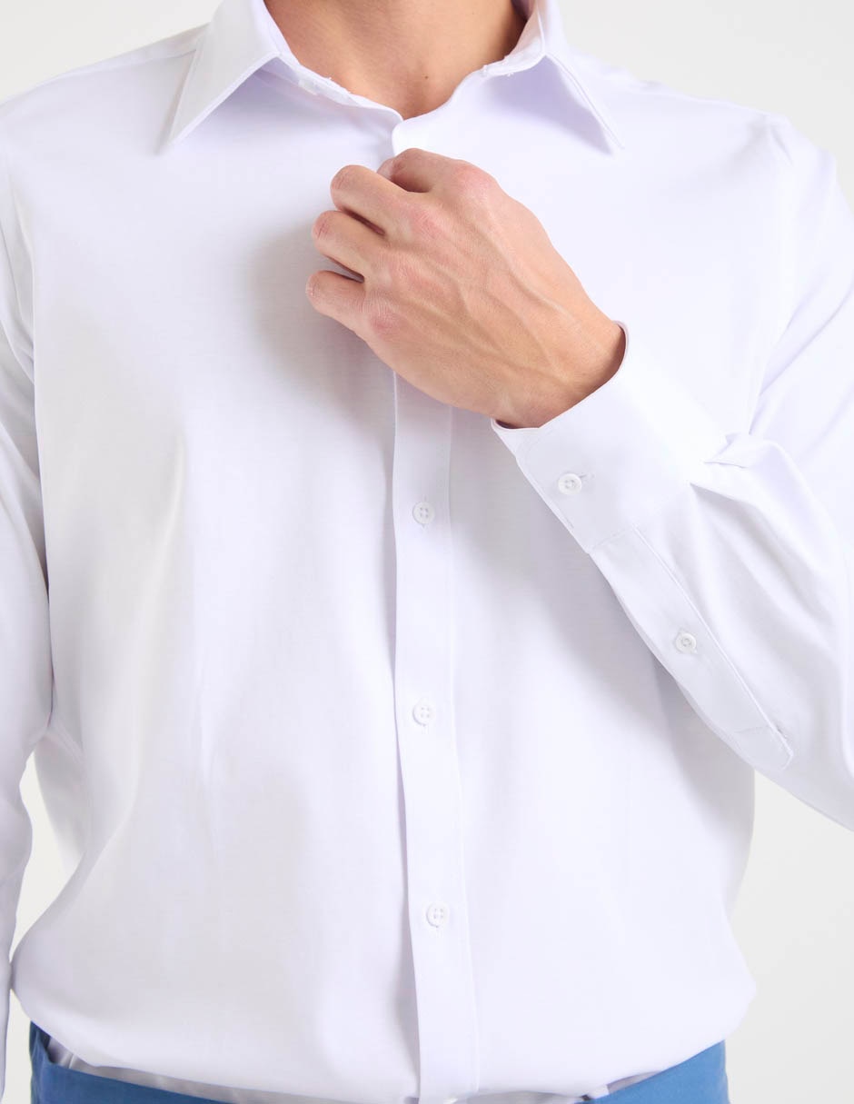 Camisa casual elemento uomo de algodón manga larga para hombre