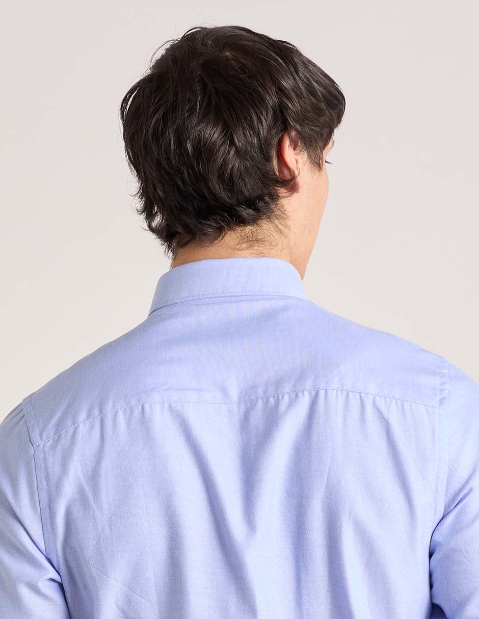 Camisa De Vestir Manga Larga Para Hombre
