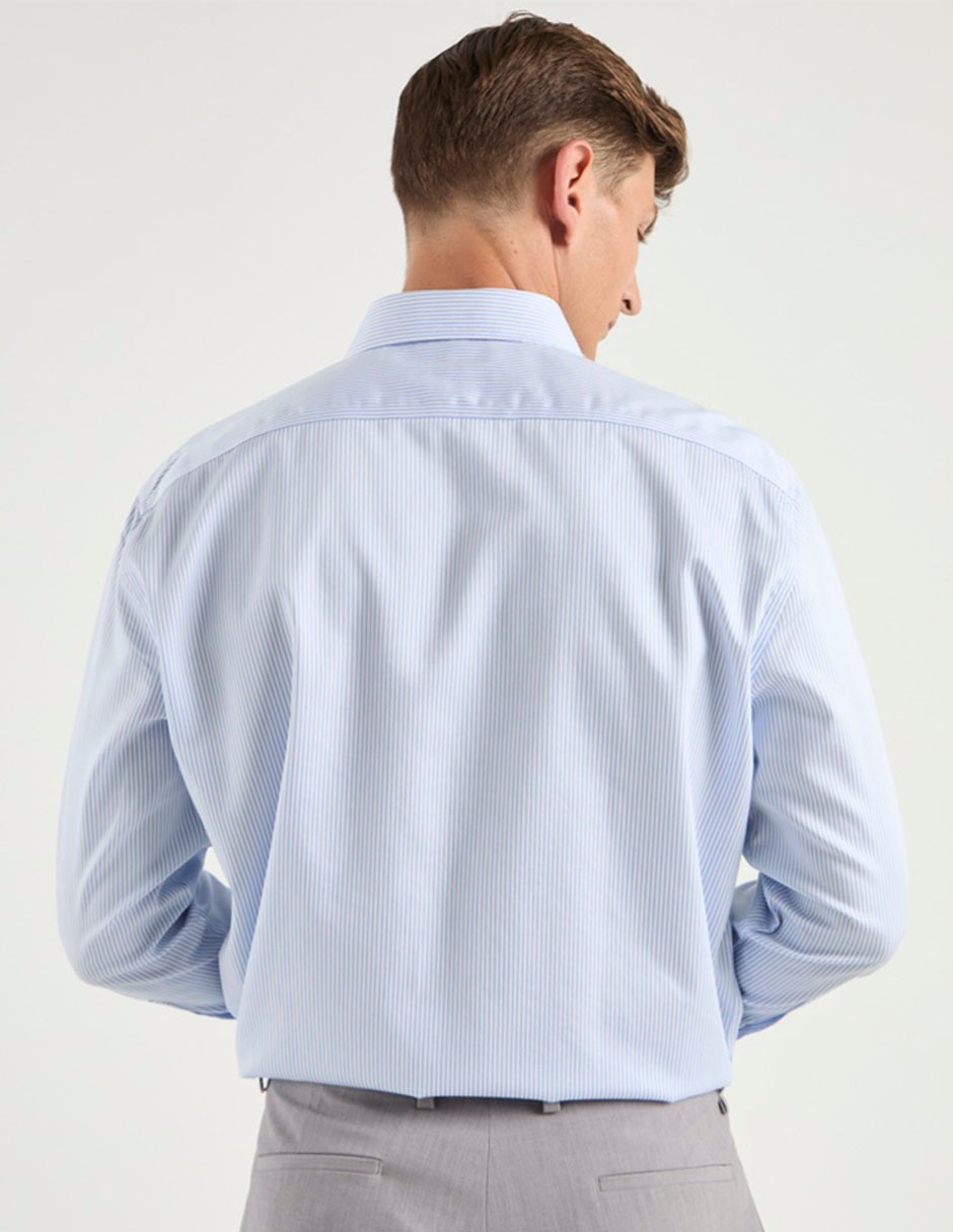 Camisa formal calderoni de algodón manga larga para hombre