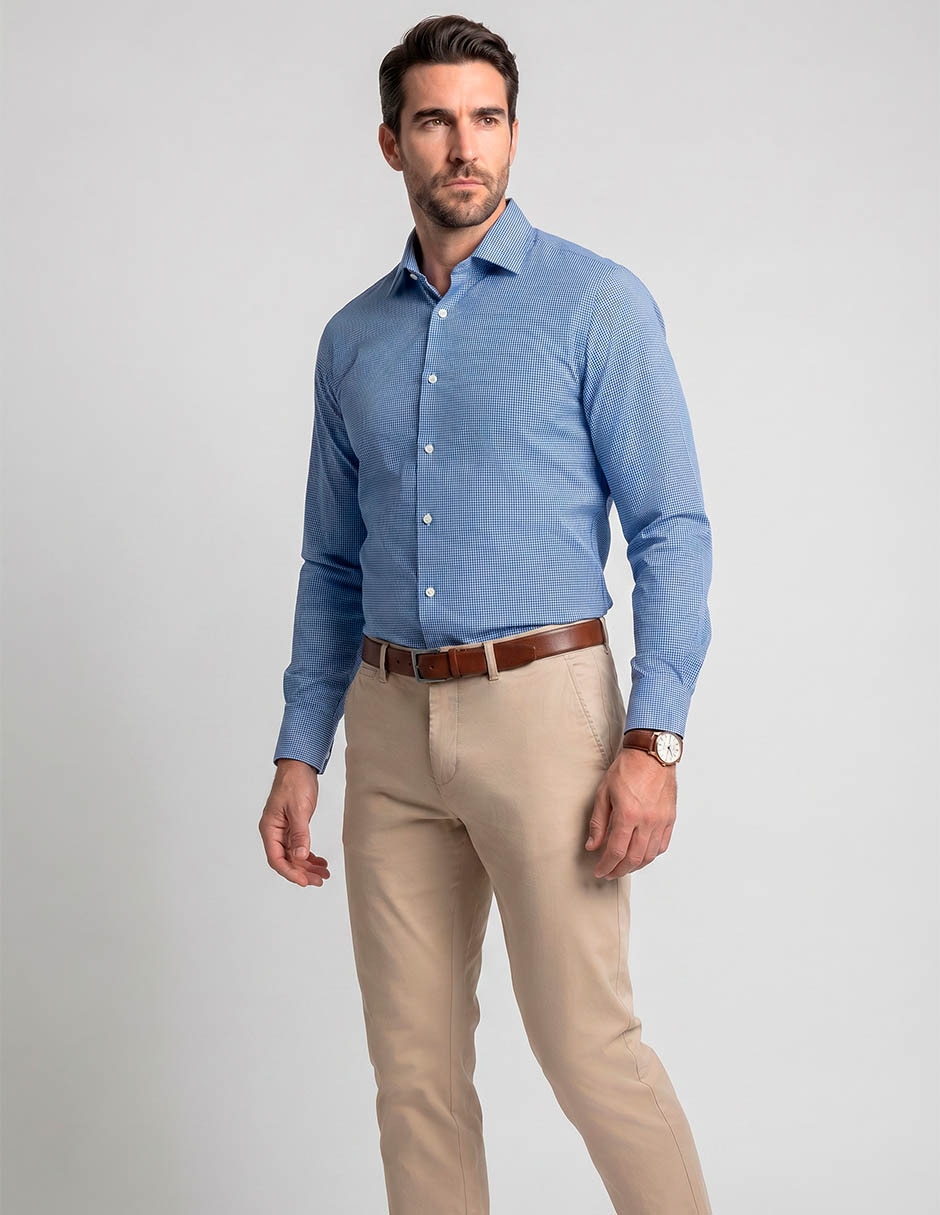 Camisa de vestir Calderoni manga larga para hombre
