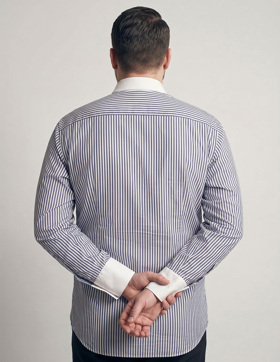 Camisa formal de algodón manga larga para hombre 2