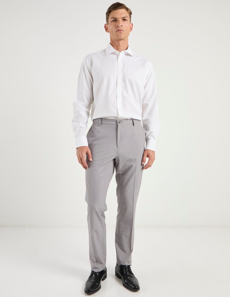 Camisa formal calderoni de algodón manga larga para hombre