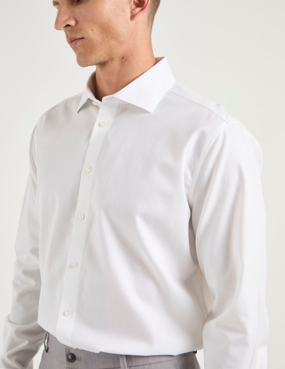 Camisa formal calderoni de algodón manga larga para hombre
