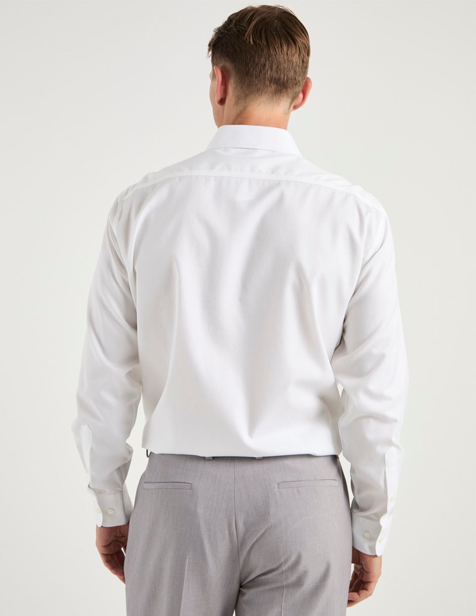 Camisa formal calderoni de algodón manga larga para hombre