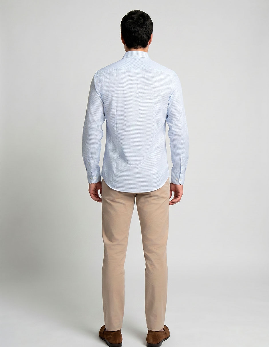 Camisa Michael Kors Microprint Slim Fit Para Hombre