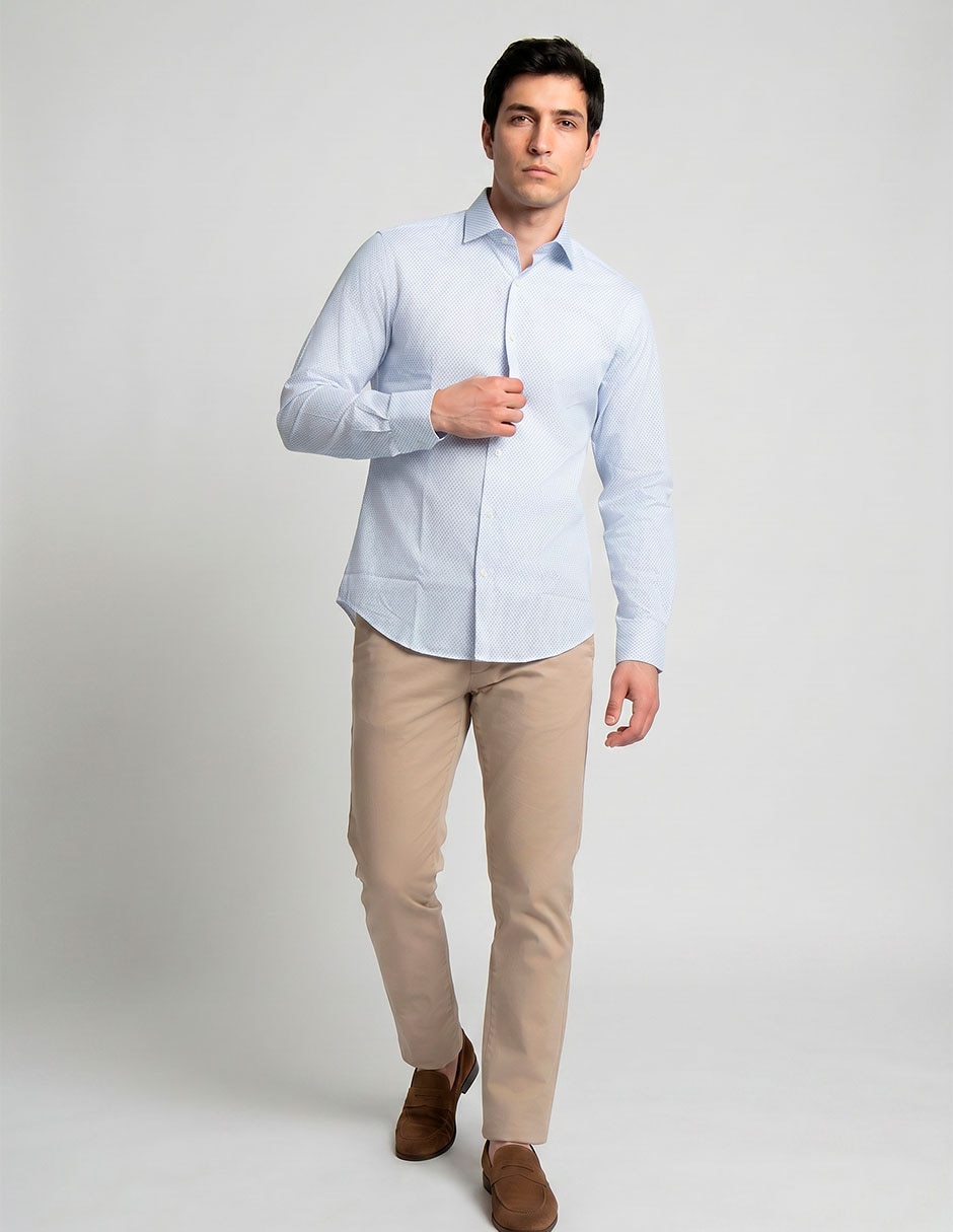 Camisa Michael Kors Microprint Slim Fit Para Hombre