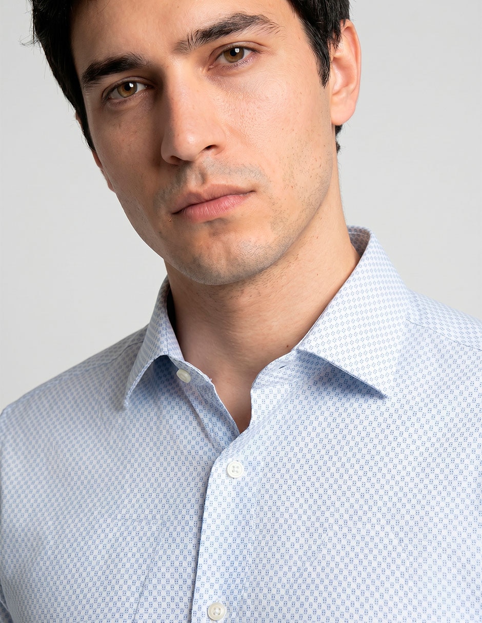 Camisa Michael Kors Microprint Slim Fit Para Hombre