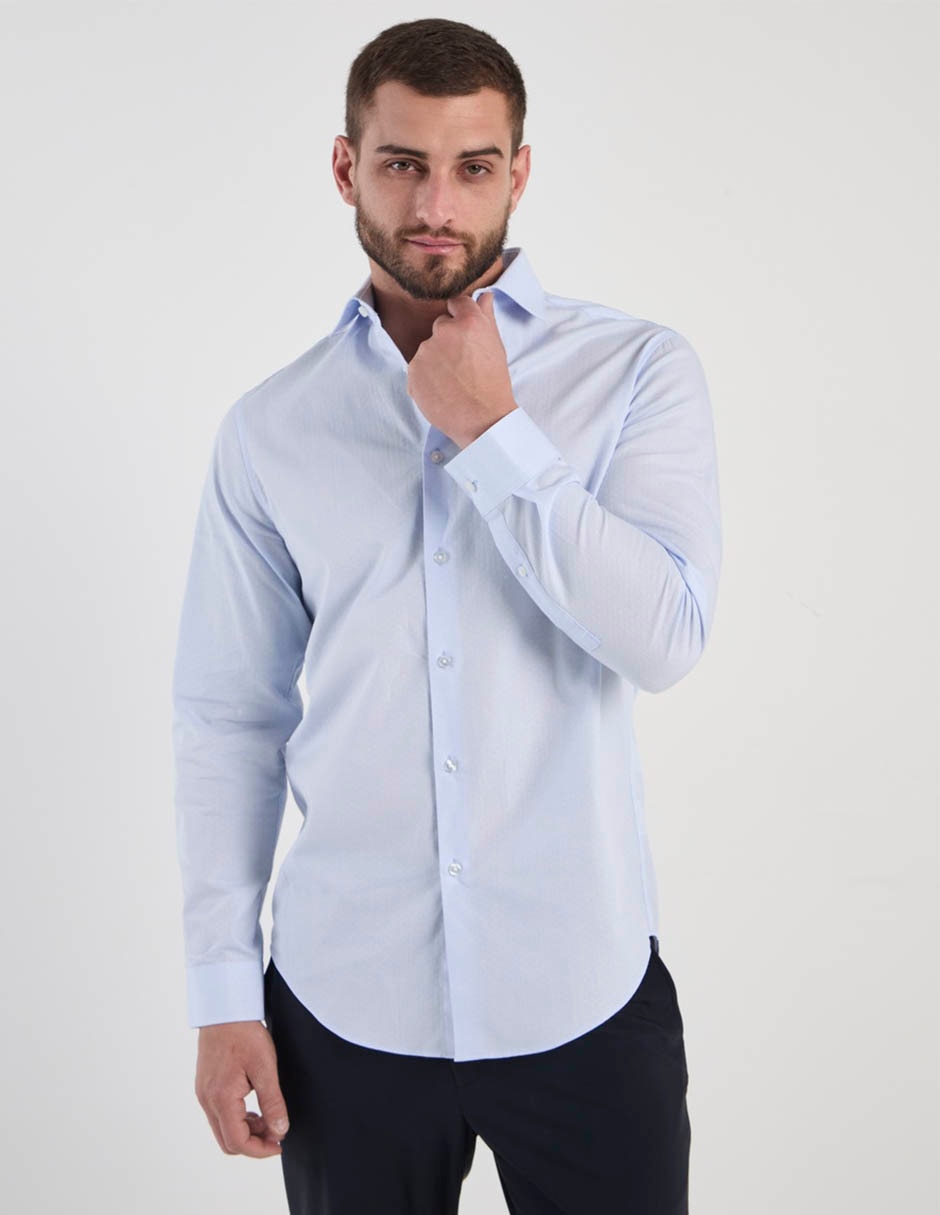 Camisa de algodón manga larga para hombre Camisa de algodón manga larga para hombre