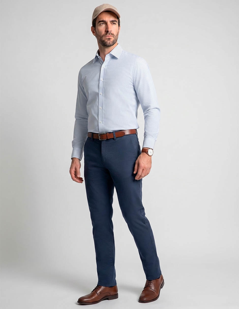 Camisa formal manga larga para hombre