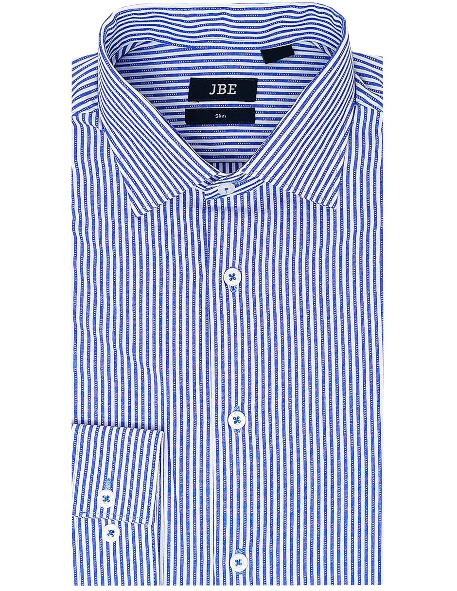Camisa de vestir de algodón manga larga para hombre