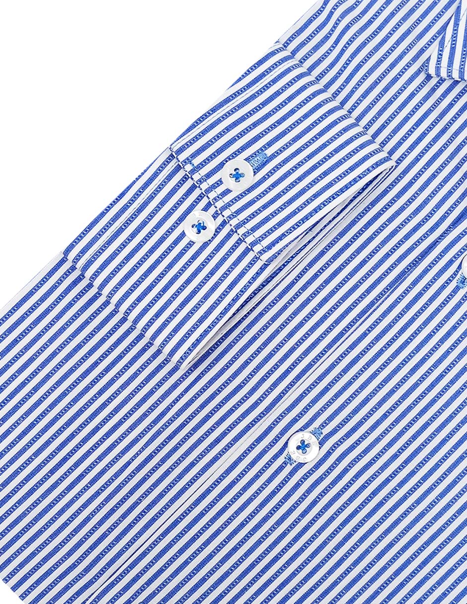 Camisa de vestir de algodón manga larga para hombre