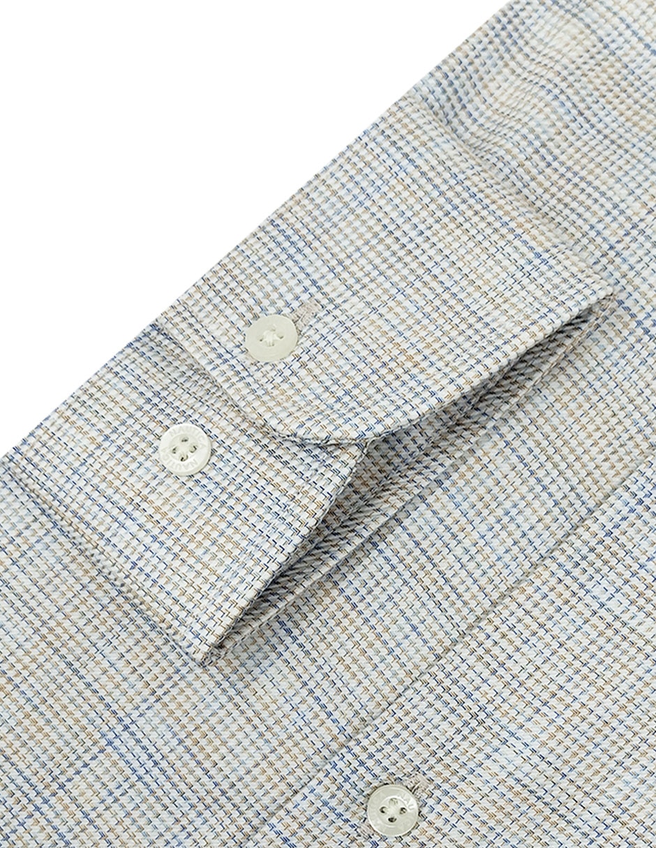 Camisa formal de algodón manga larga para hombre 4
