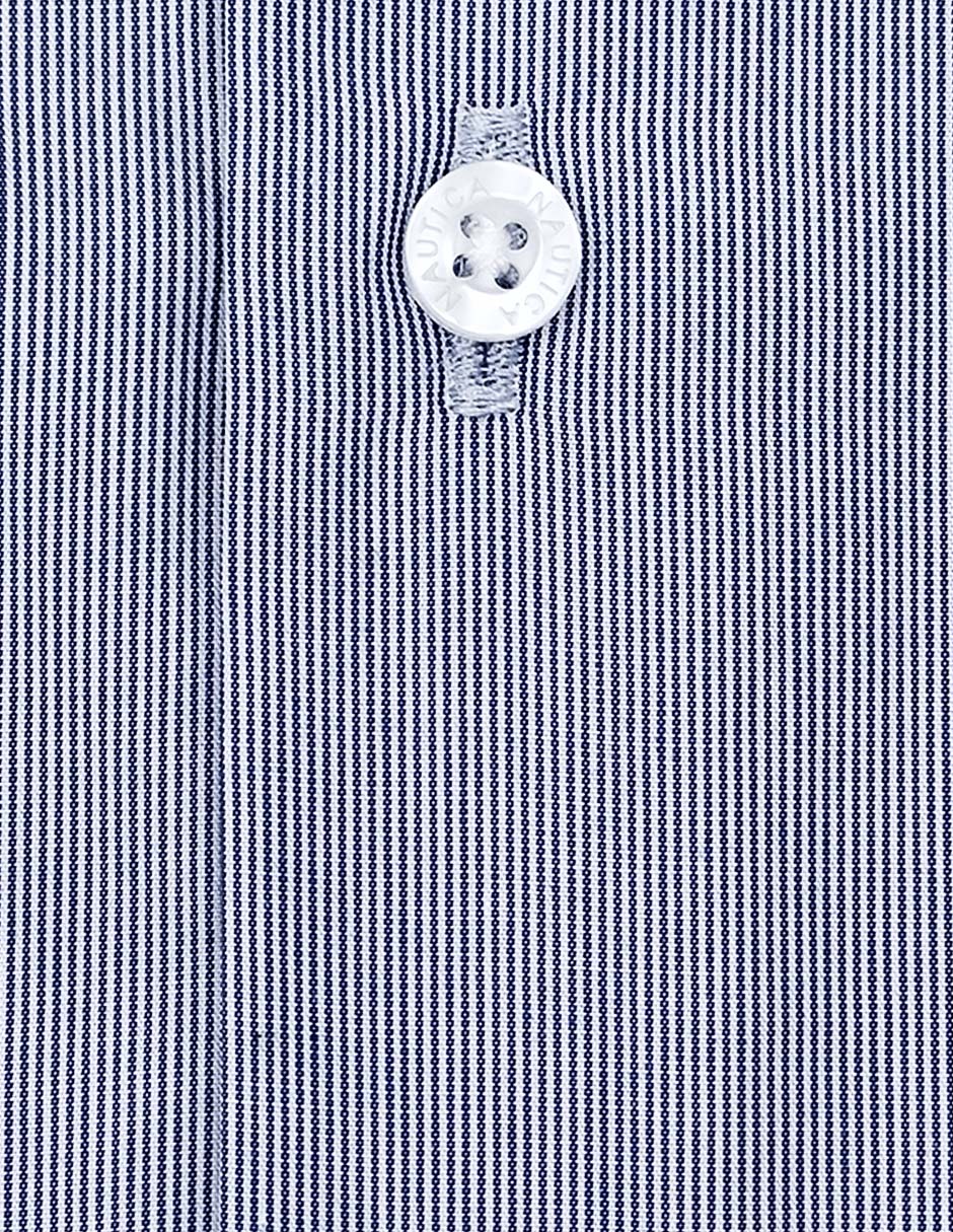Camisa formal nautica de algodón manga larga para hombre