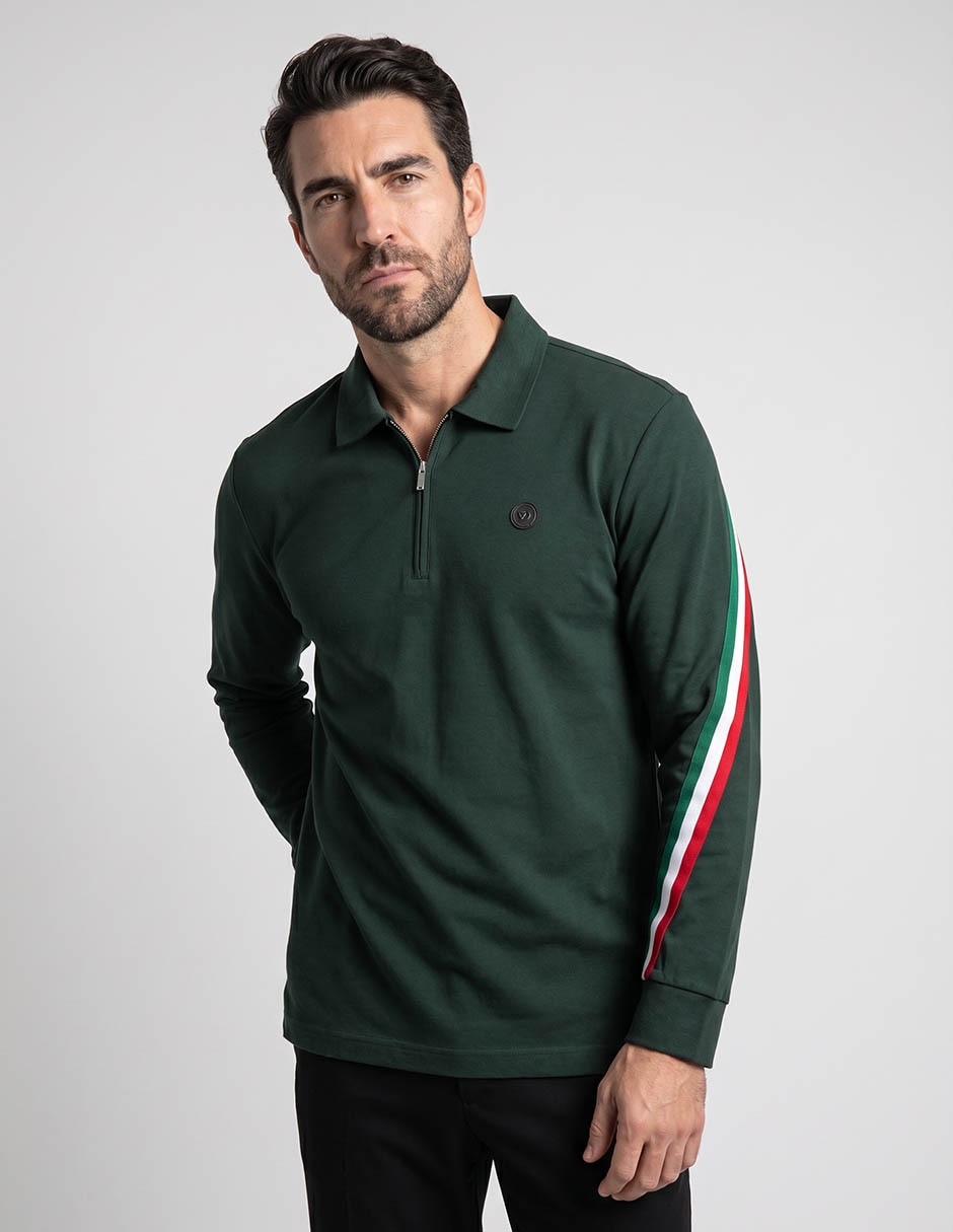 Suéter cuello polo para hombre