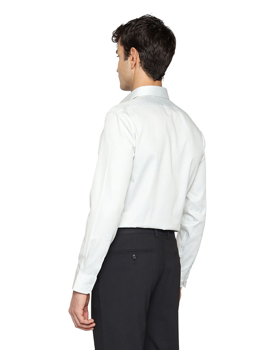 Camisa de vestir de algodón manga larga para hombre 4