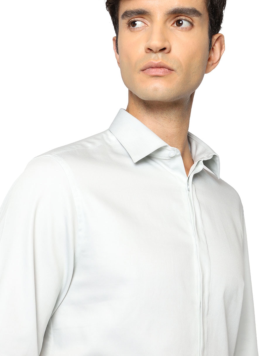 Camisa de vestir de algodón manga larga para hombre 2