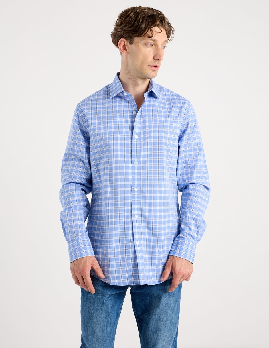 Camisa formal hilfiger de algodón manga larga para hombre Camisa formal hilfiger de algodón manga larga para hombre