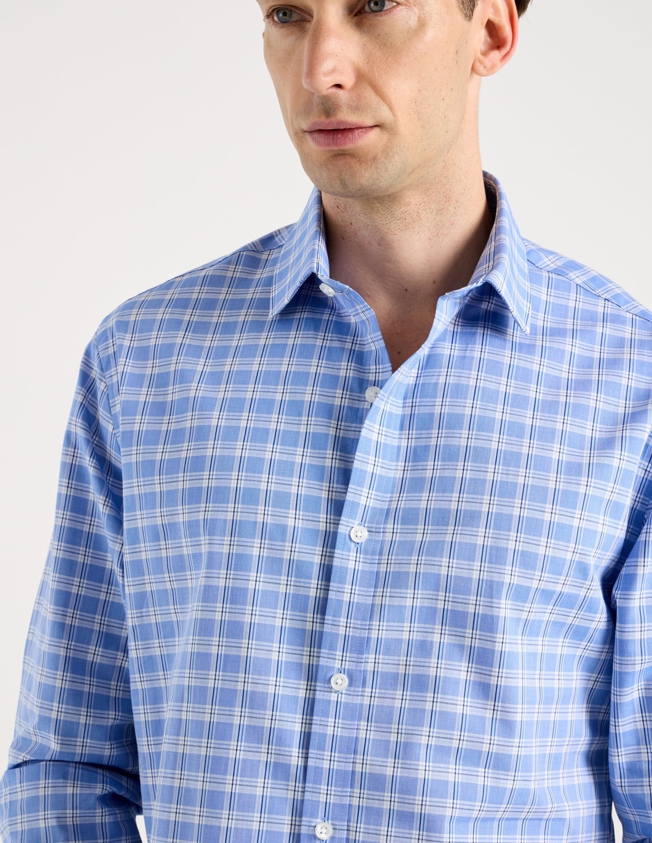 Camisa formal tommy hilfiger de algodón manga larga para hombre