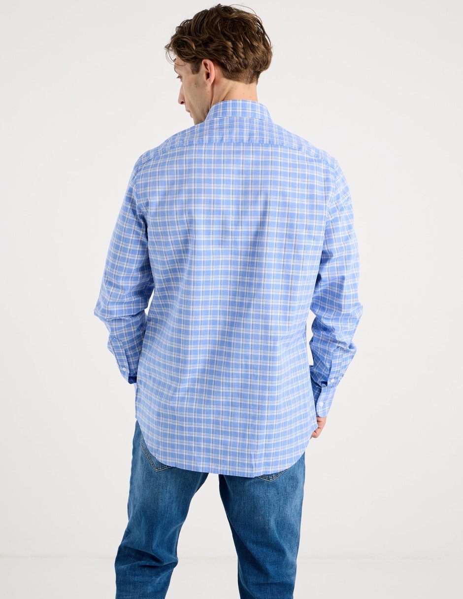 Camisa formal tommy hilfiger de algodón manga larga para hombre