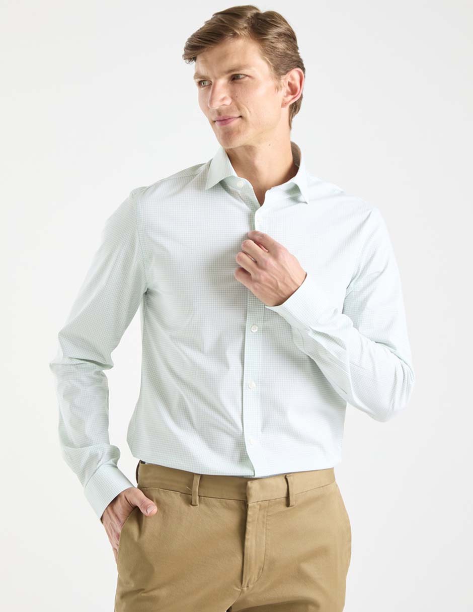 Camisa casual michael kors de algodón manga larga para hombre