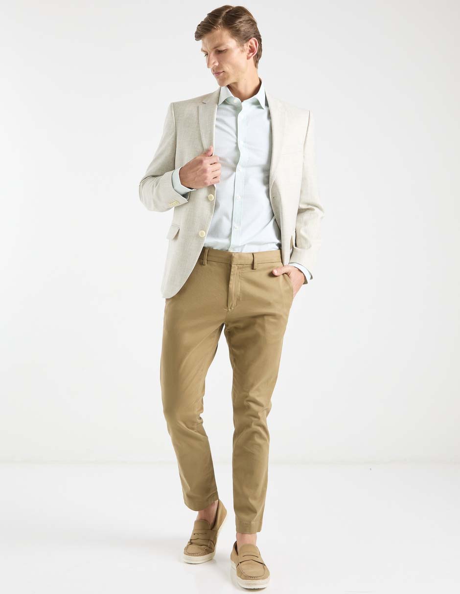 Camisa casual michael kors de algodón manga larga para hombre