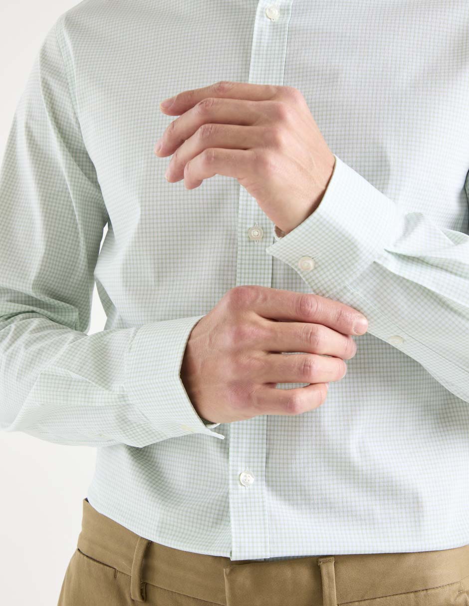 Camisa casual michael kors de algodón manga larga para hombre
