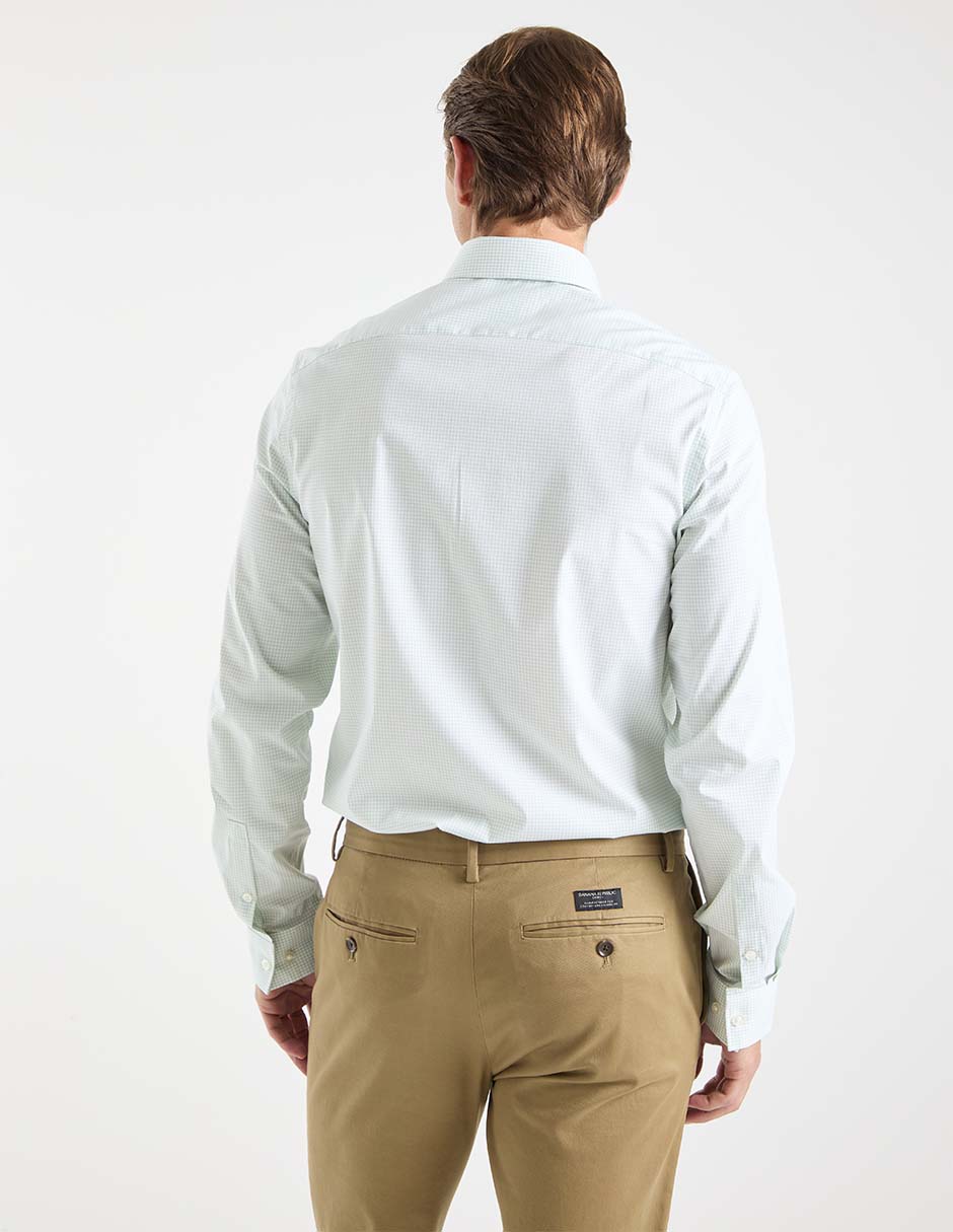 Camisa casual michael kors de algodón manga larga para hombre