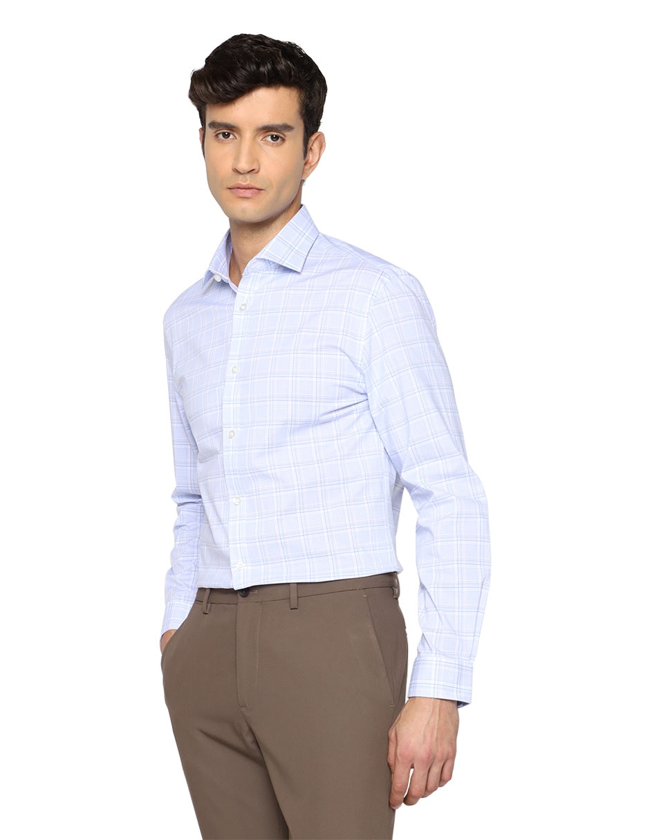 Camisa de vestir de algodón manga larga para hombre Camisa de vestir de algodón manga larga para hombre