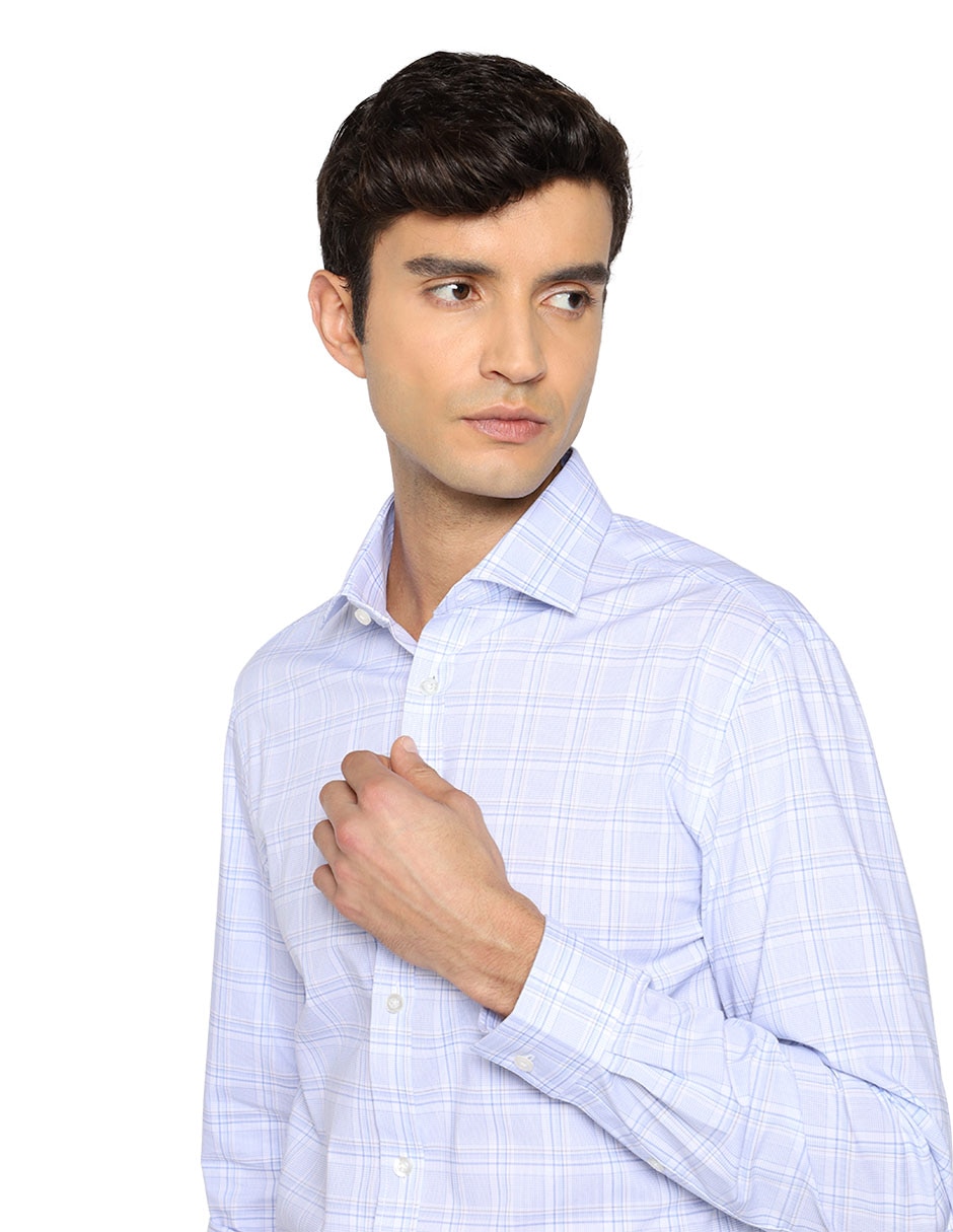 Camisa de vestir de algodón manga larga para hombre 2