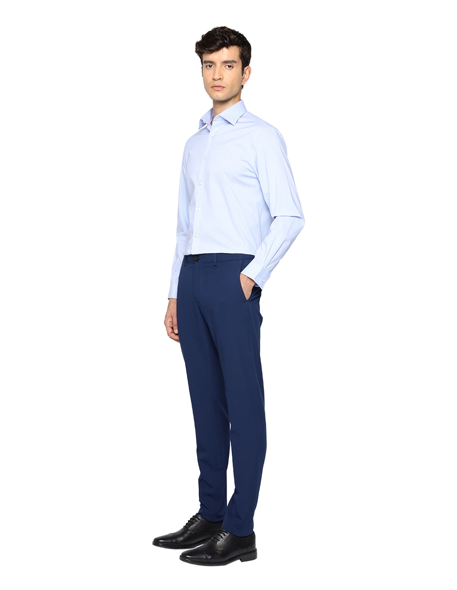 Camisa de vestir de algodón manga larga para hombre 2