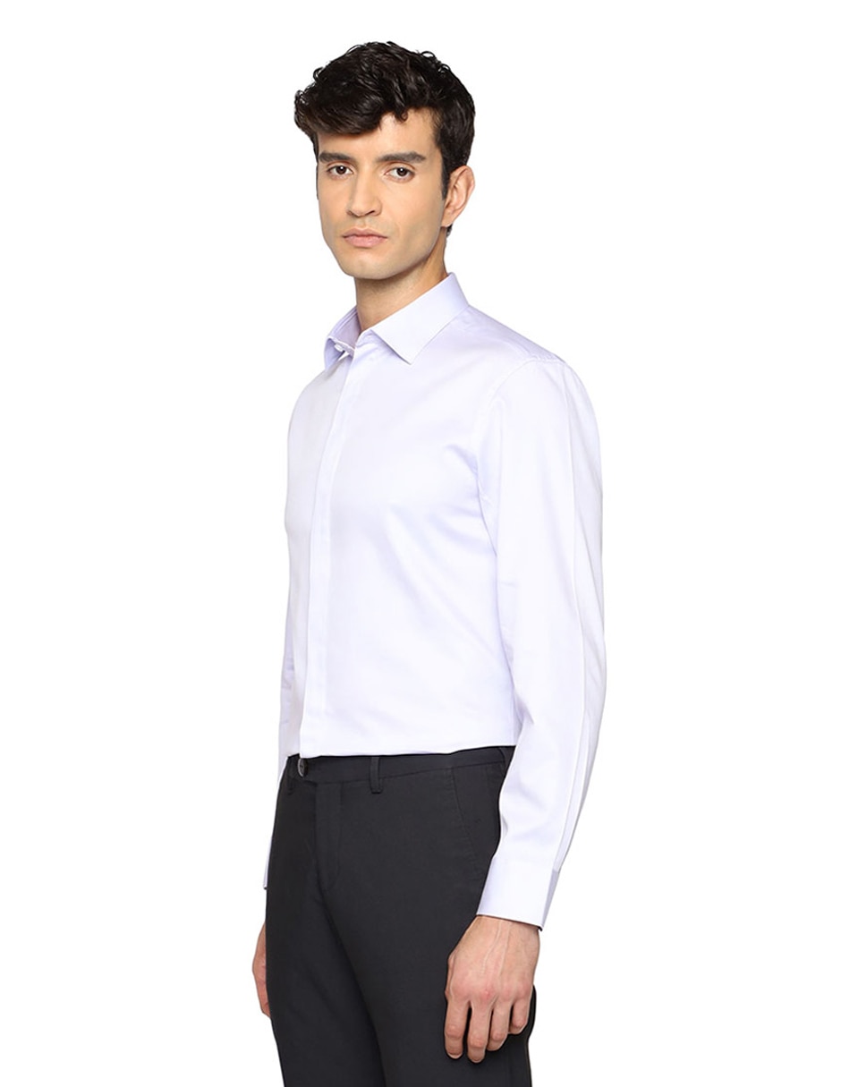 Camisa de vestir de algodón manga larga para hombre Camisa de vestir de algodón manga larga para hombre