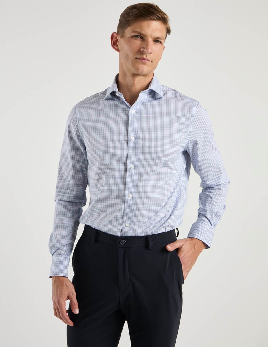Camisa formal hilfiger de algodón manga larga para hombre Camisa formal hilfiger de algodón manga larga para hombre