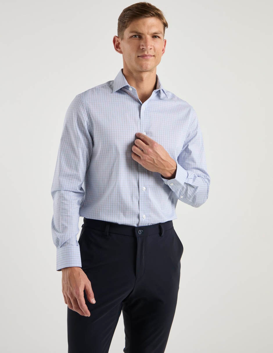 Camisa de vestir de algodón manga larga para hombre 3