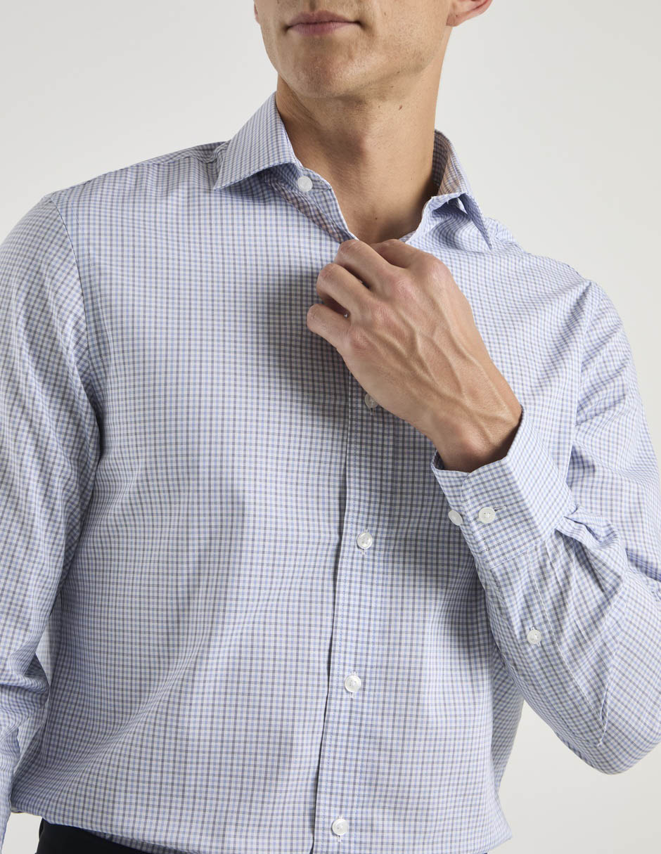 Camisa de vestir de algodón manga larga para hombre 5